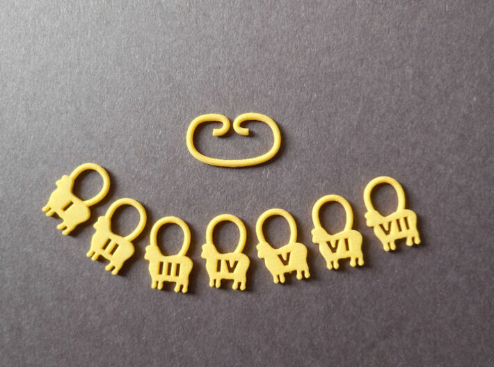 Counting Sheep Stitch Markers 3d printed