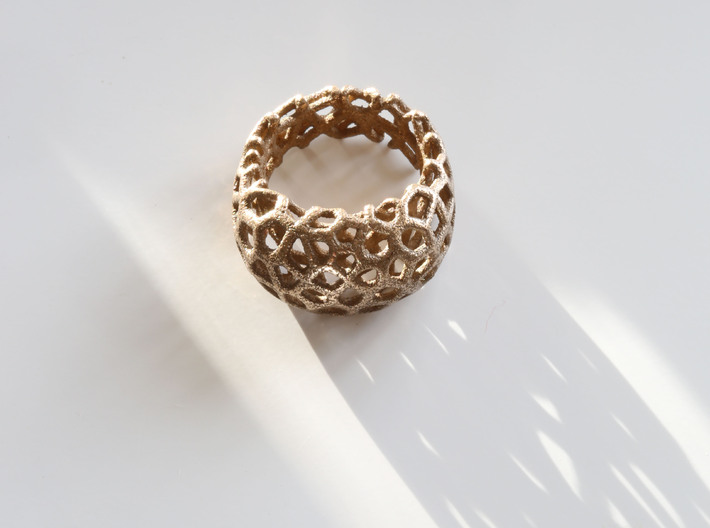 Wide designer Aesthetic, Custom ring #Voronoi 3d printed