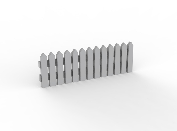 Fence 01. HO scale (1:87) 3d printed Small garden fence in HO scale (1:87)