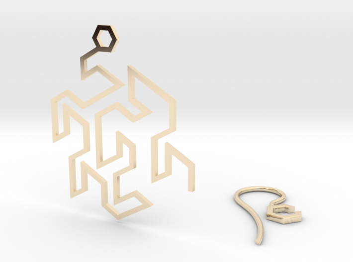 Gosper Earring 3d printed