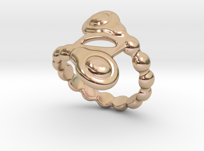 Spiral Bubbles Ring 17 - Italian Size 17 3d printed