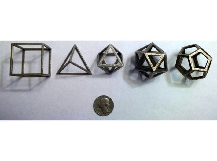 Platonic Solids (set of 5) 3d printed