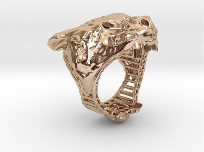 The Tiger Top Ring 3d printed