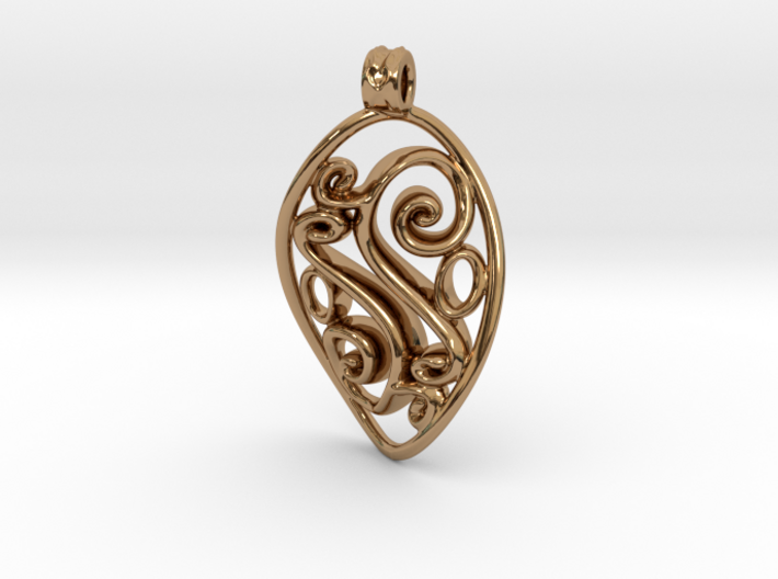 Swirl Pendant 3d printed