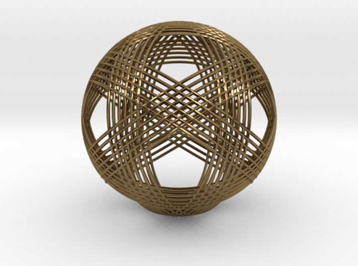 Icosahedron vertex symmetry weave 2 3d printed