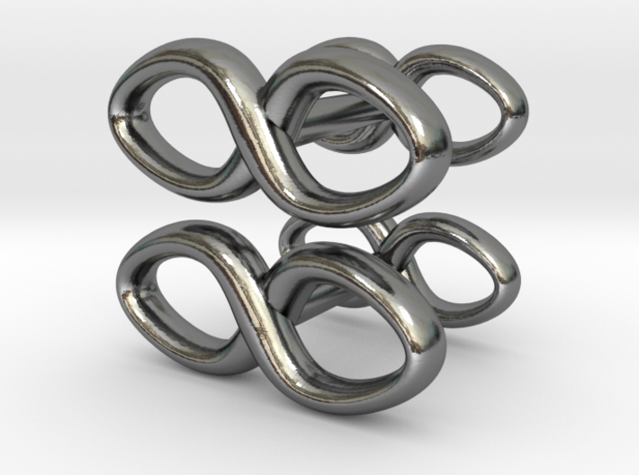 Cufflinks Infinity Symbol 2x 3d printed