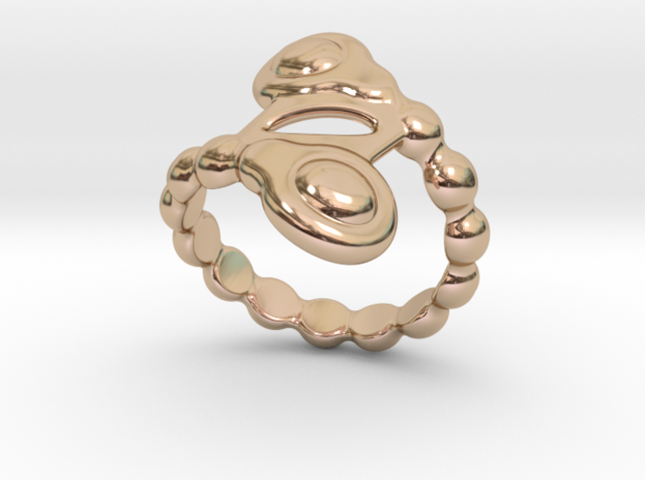 Spiral Bubbles Ring 25 - Italian Size 25 3d printed