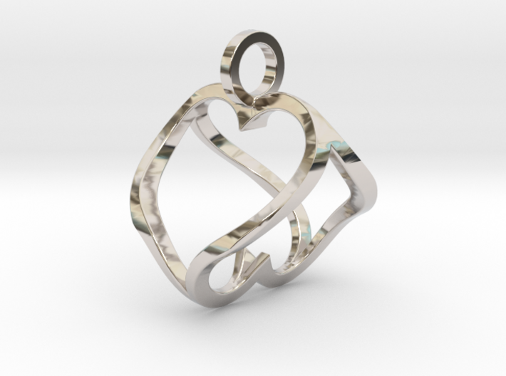 &quot;Heart to Heart&quot; Pendant 3d printed