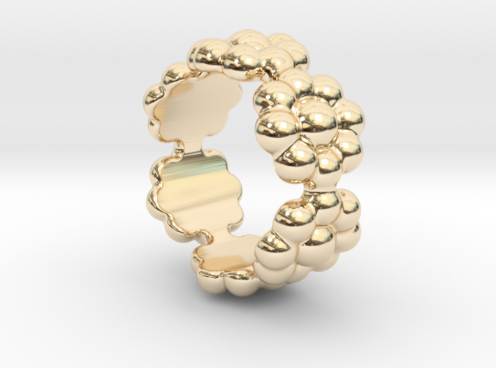 New Flower Ring 15 - Italian Size 15 3d printed