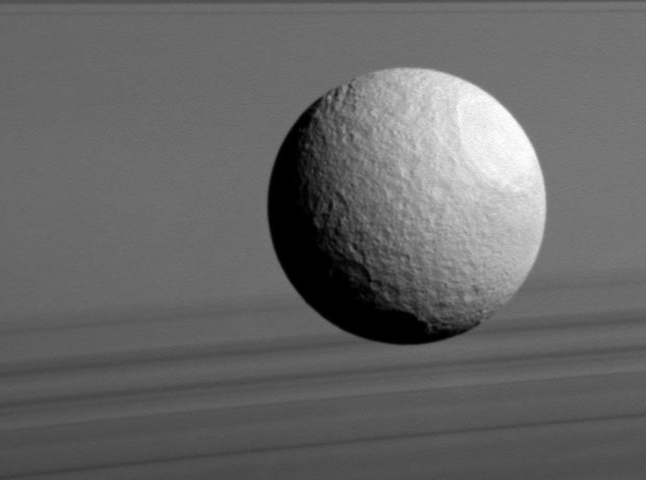 Craters of Tethys Pendant 3d printed Image Credit: NASA