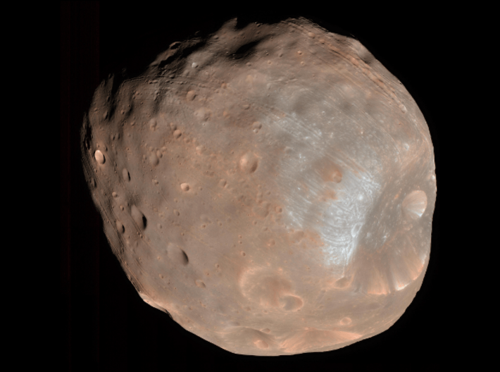 Craters of Phobos Earrings 3d printed Image Credit: NASA