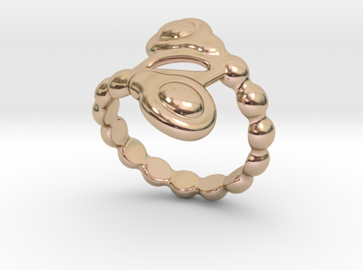 Spiral Bubbles Ring 33 - Italian Size 33 3d printed