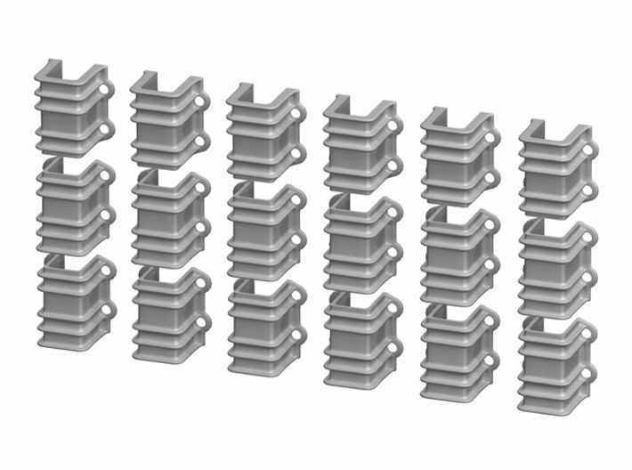 1:20.3 D&amp;RGW 6200 series Flatcar Stake Pockets, 18 3d printed 1:20.3 D&amp;RGW 6200 series Flatcar Stake Pockets, set of 18