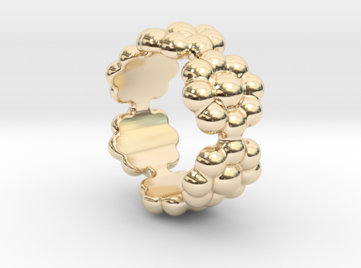 New Flower Ring 31 - Italian Size 31 3d printed