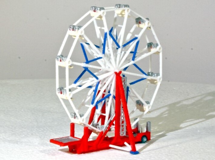 Ferris Wheel "Big Eli NY5" - 1:220 / 1:160 / 1:87 3d printed bemalt - painted