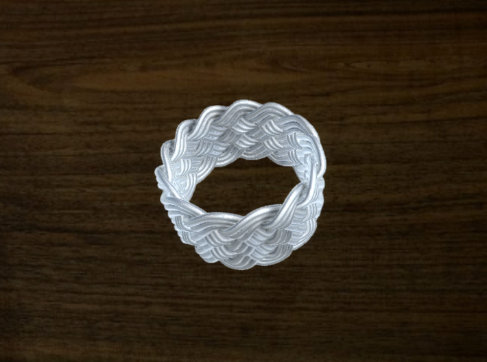 Turk's Head Knot Ring 6 Part X 13 Bight - Size 7 3d printed