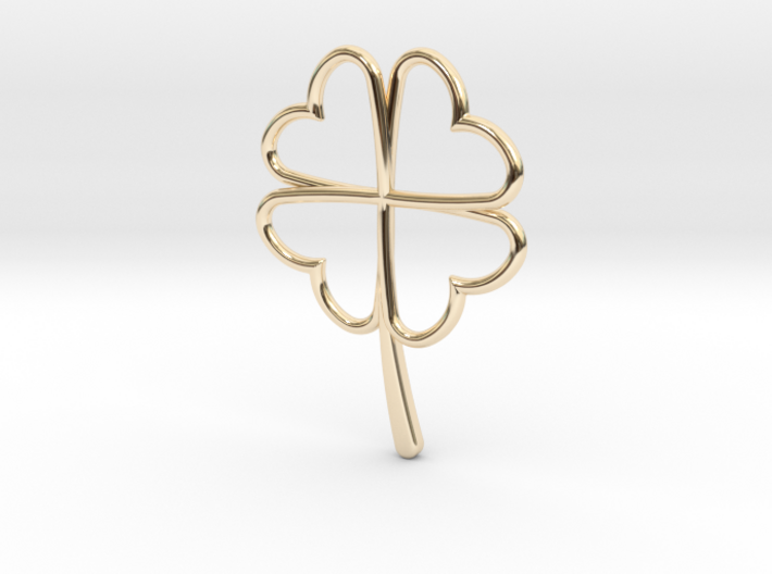 Wireframe Clover Pendant 3d printed