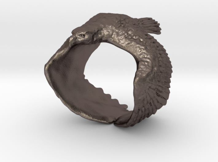 The Eagle Ring 3d printed