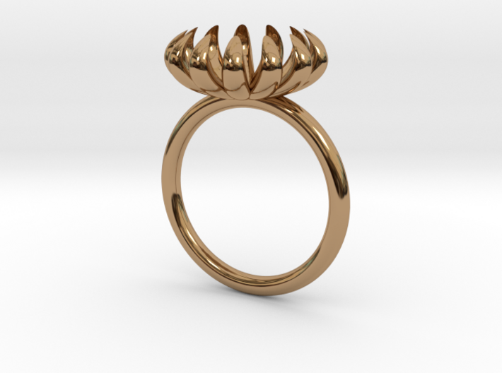 Annie Ring, very small bloom ring 3d printed