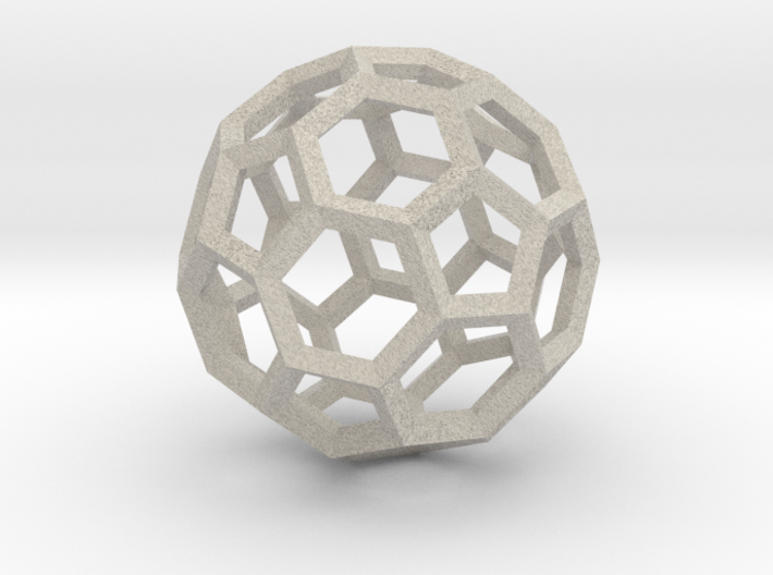 15cm Truncated Icosahedron-Archimedes09-Polyhedron 3d printed