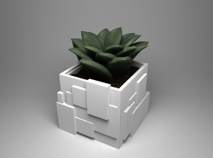 Basic Cubic planter 3d printed