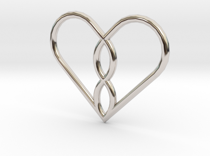 Infinity Heart Pendant Mini 3d printed