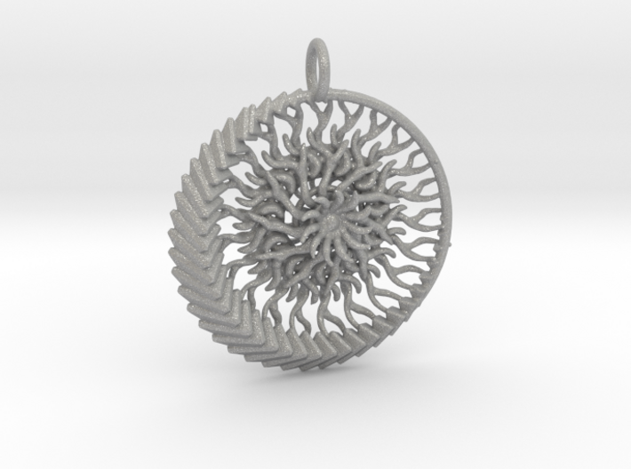 1 piece sun and moon pendant 3d printed