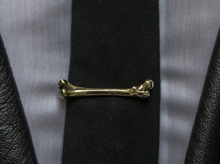 Bone Tie Clip 3d printed The tie clip on the picture is polished
