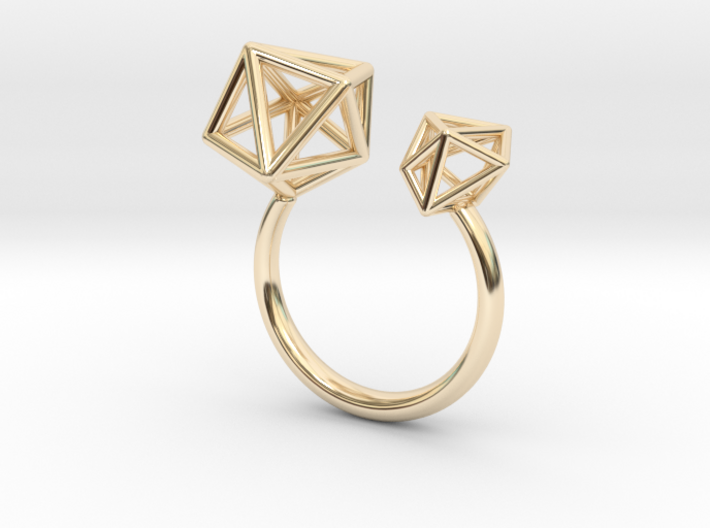 Double Tangle Ring 3d printed