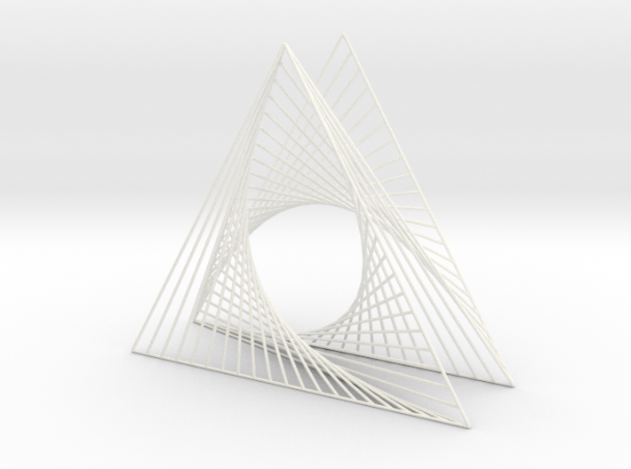 Shape Wired Parabolic Curve Art Triangle Base V3 3d printed