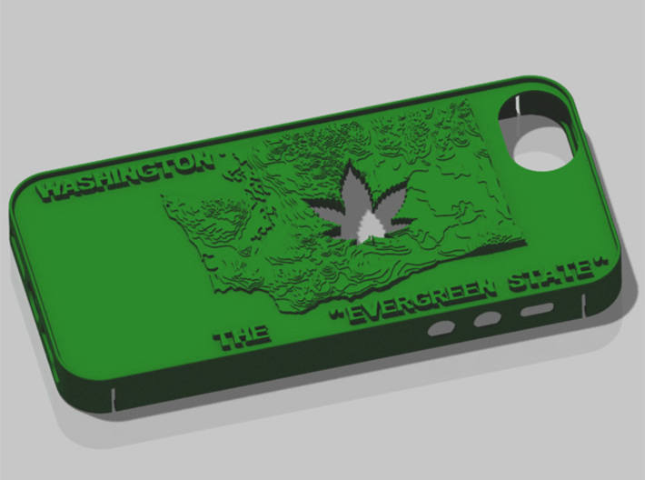iPhone 5 Washington Marijuana Leaf 3d printed