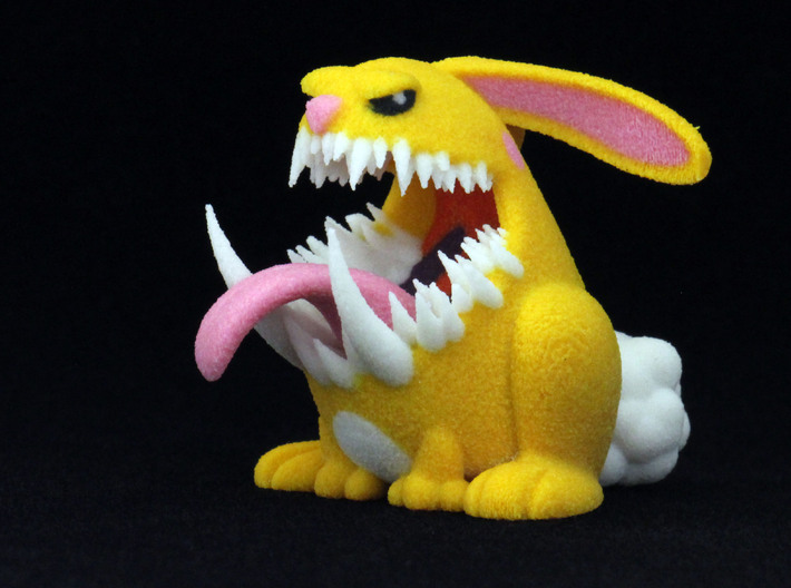 Monster Bunny #3 - Small Eyes 3d printed Test print at size listed