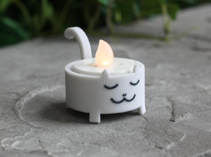 Cat Tea Light 3d printed