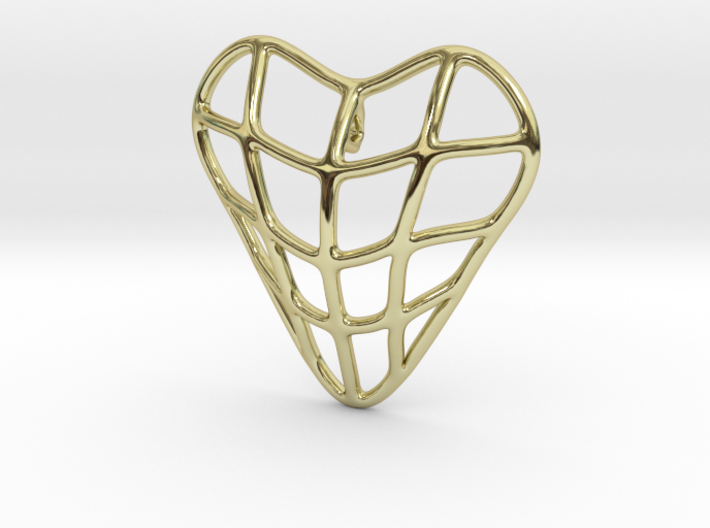 Heart cage pendant 3d printed