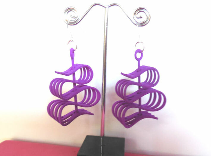 Ribbon -- Earrings that spin 3d printed