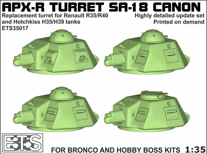 ETS35017 - APX-R turret with SA18 gun [1:35] 3d printed Boxart