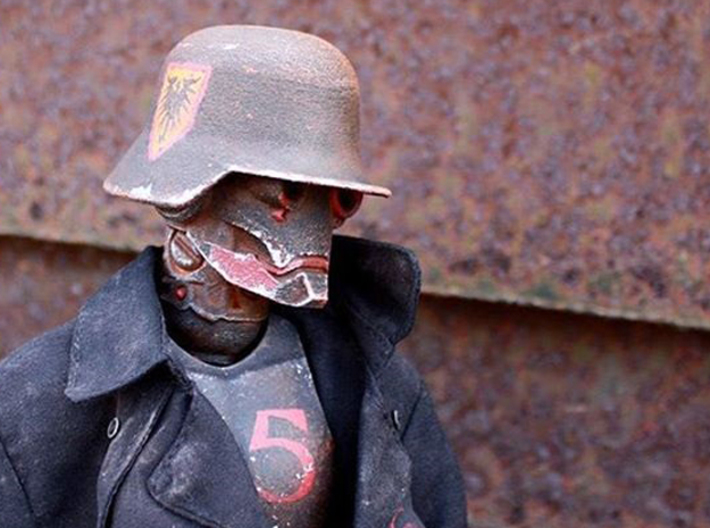 &quot;Iron Skull&quot; custom 1:6th scale head 3d printed Painted example, accessories not included