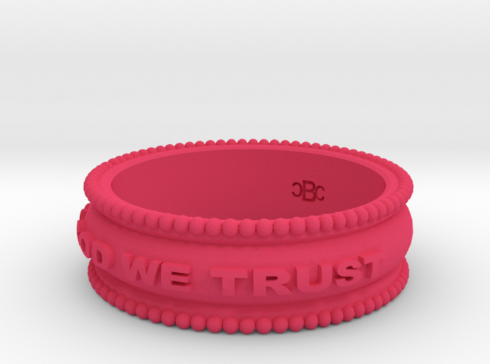 size 7 In God We Trust band 3d printed