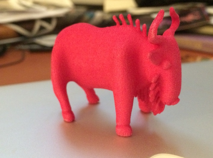 Encouraging Wildebeest 3d printed good job!