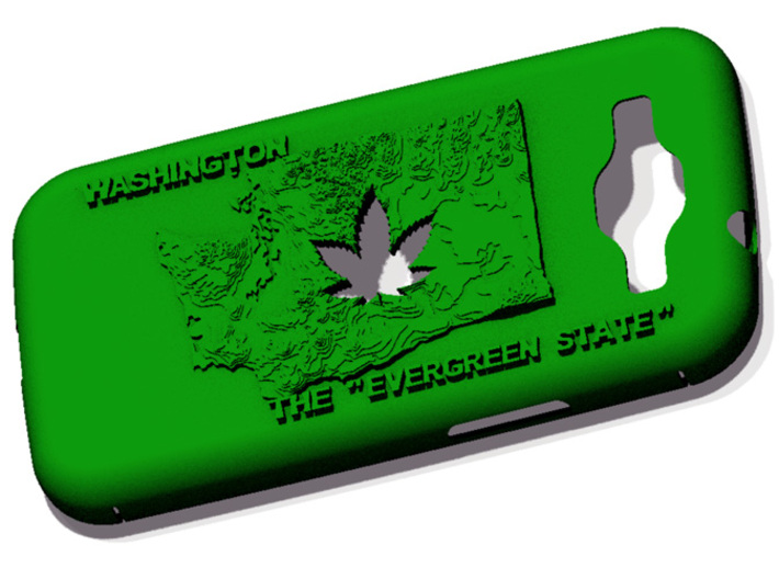 Galaxy S3 Washington Marijuana Leaf 3d printed