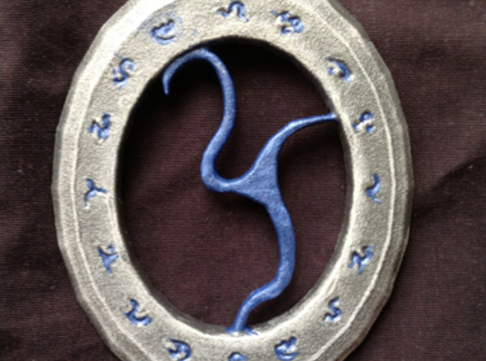 Rune Medallion 3d printed painted example