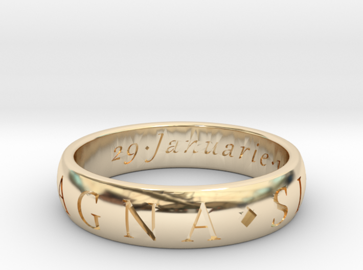Size 13.5 Sir Francis Drake, Sic Parvis Magna Ring 3d printed