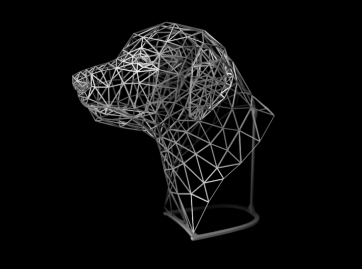 Tri-Mesh Labrador bust 11" tall 3d printed 