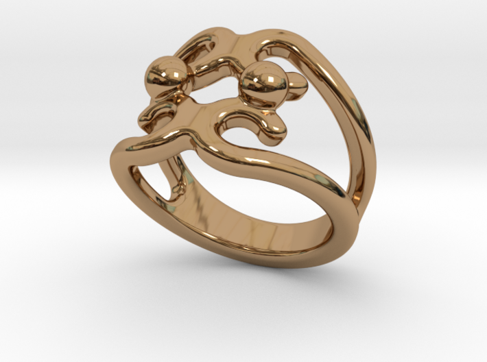 Two Bubbles Ring 14 - Italian Size 14 3d printed