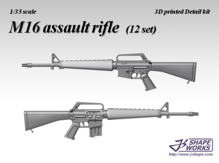 1/35 M16 assault rifle (12 set) 3d printed