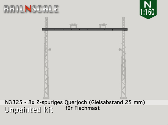 8x Querjoch (Oberleitung Epoche I - N 1:160) 3d printed