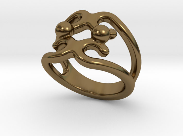 Two Bubbles Ring 17 - Italian Size 17 3d printed