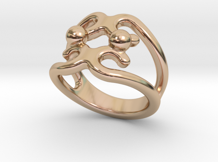 Two Bubbles Ring 17 - Italian Size 17 3d printed