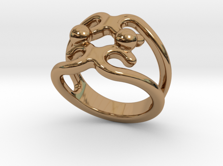 Two Bubbles Ring 22 - Italian Size 22 3d printed