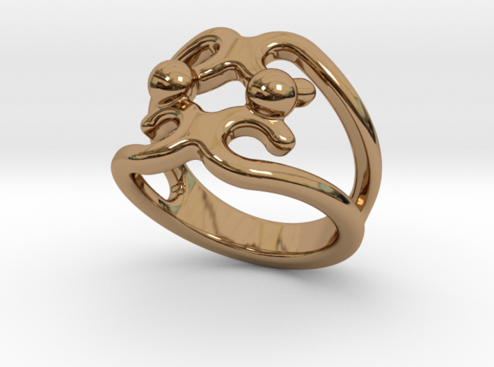 Two Bubbles Ring 30 - Italian Size 30 3d printed